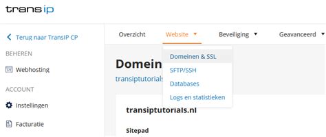 Onderwerp: SSL Subdomein + externe VPS